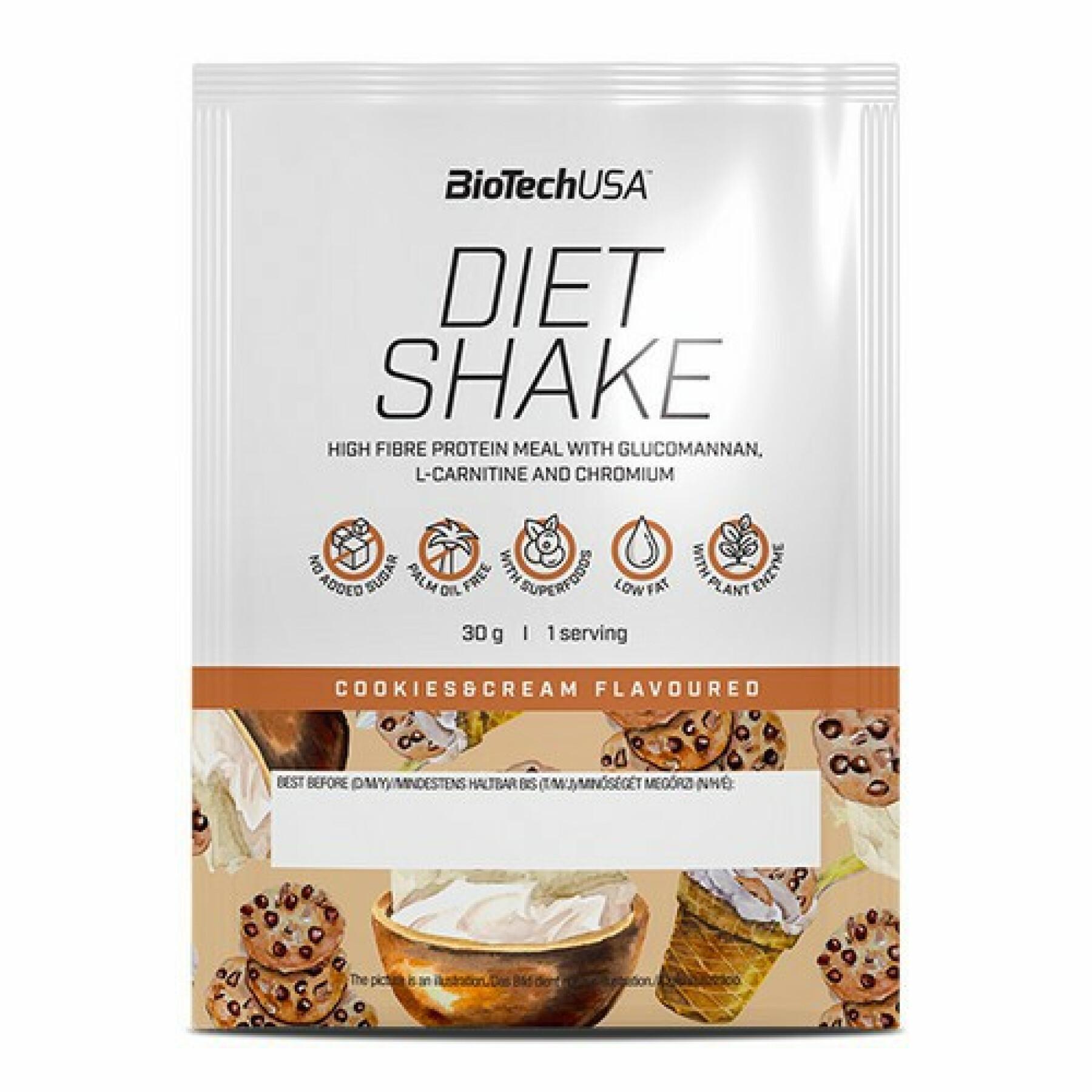 Set van 50 zakjes proteïnen Biotech USA diet shake - Banane - 30g
