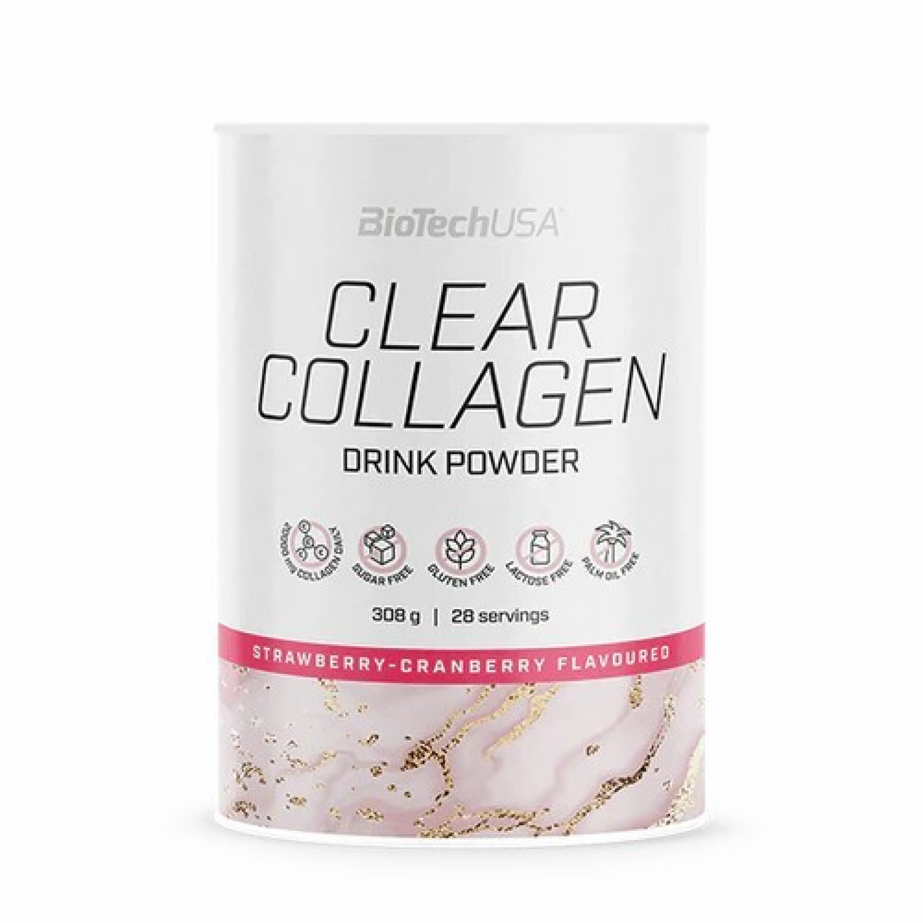 Collageen - aardbei-cranberry Biotech USA Clear