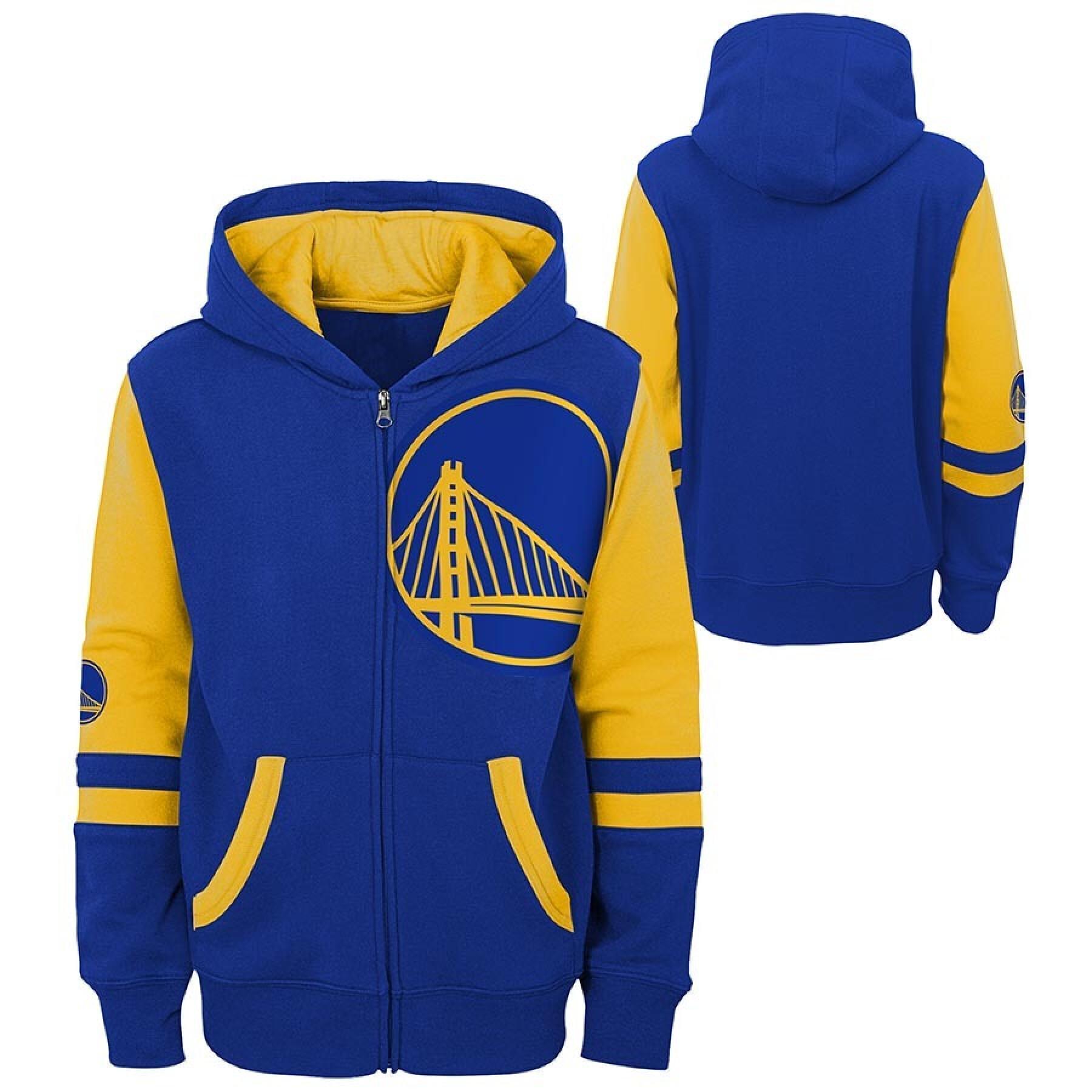 Kinder hoodie met rits Golden State Warriors Fleece