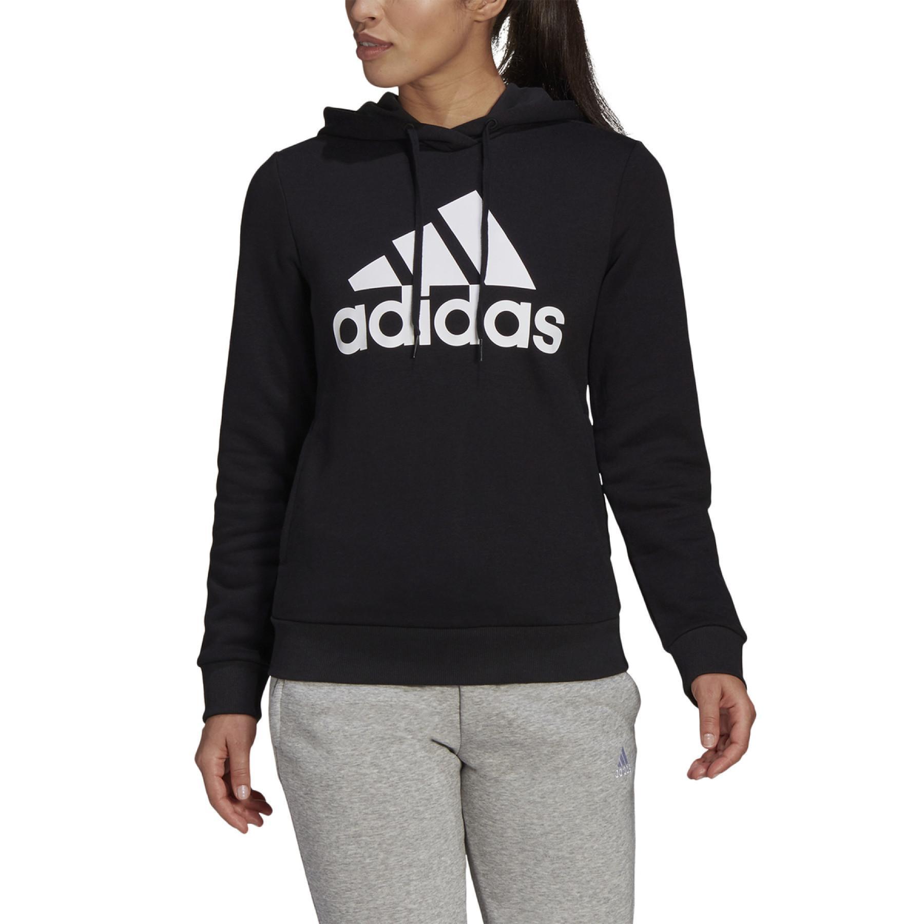 Dames sweatshirt met capuchon adidas Essentials Logo Fleece