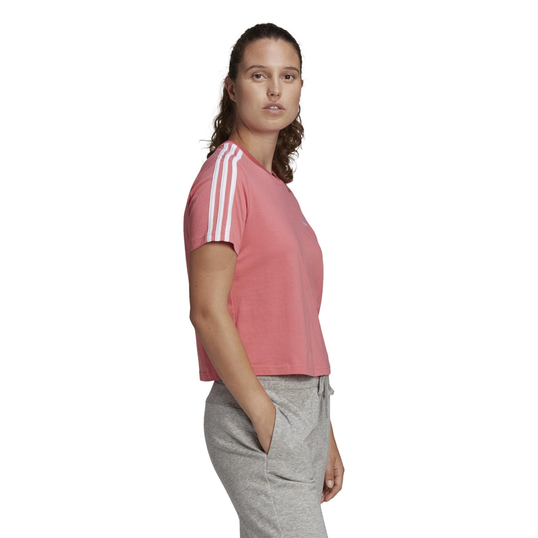 Kort dames-T-shirt adidas Essentials Loose 3-Bandes