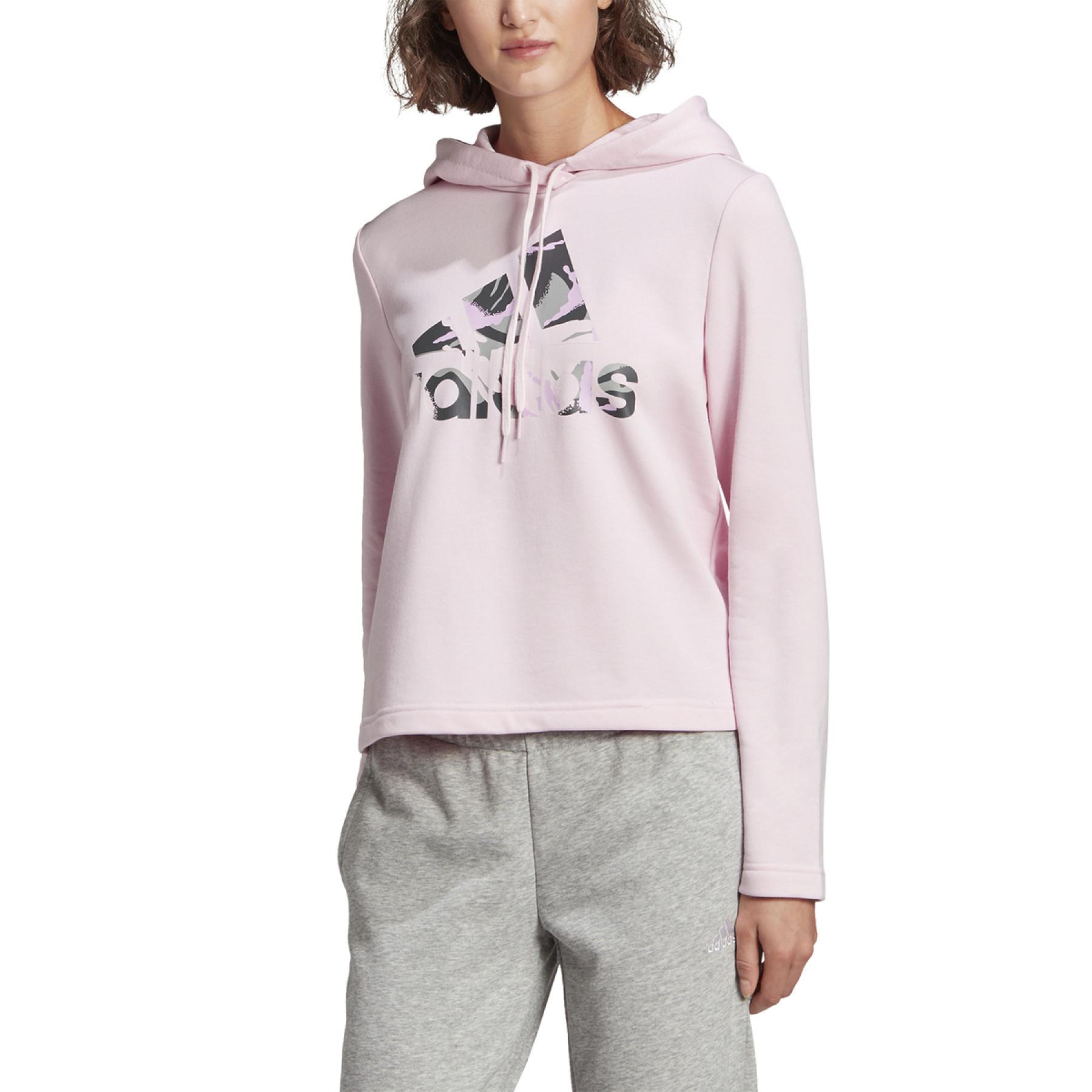 Dames sweatshirt met capuchon adidas Essentials Camouflage Logo