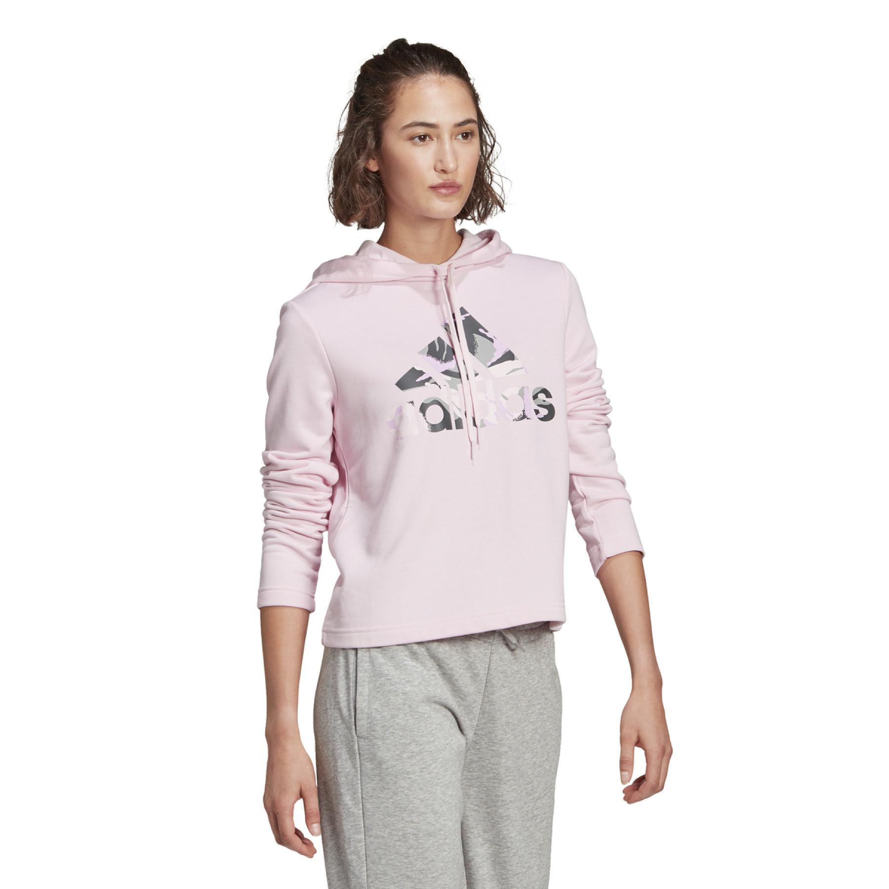 Dames sweatshirt met capuchon adidas Essentials Camouflage Logo