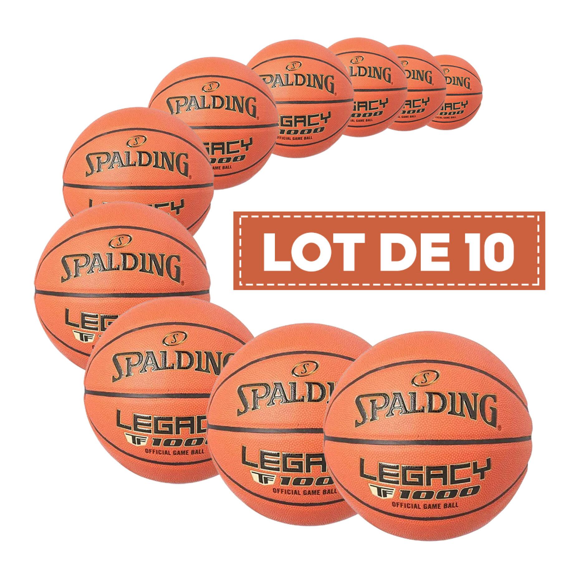 Set van 10 ballonnen Spalding TF 1000 Legacy Composite EL