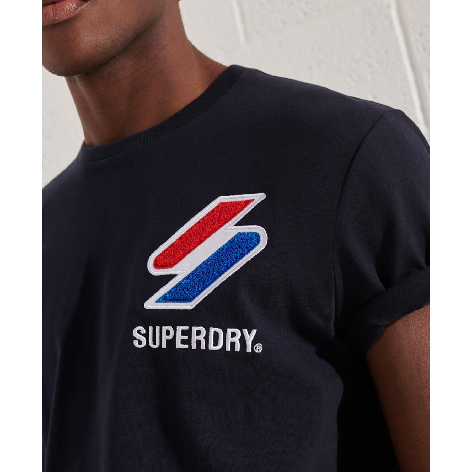 Fluweel chenille T-shirt Superdry Sportstyle