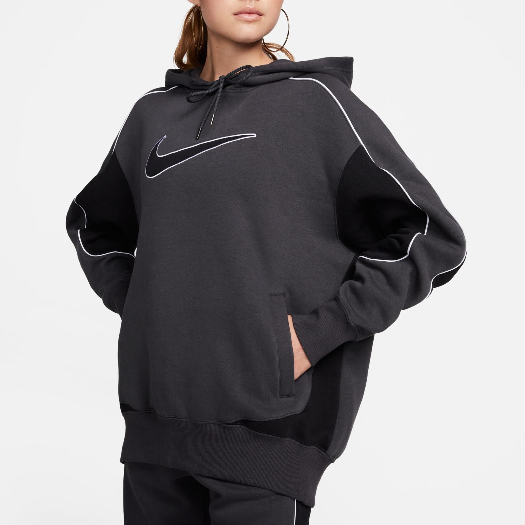 Dames sweater met oversized fleece capuchon Nike