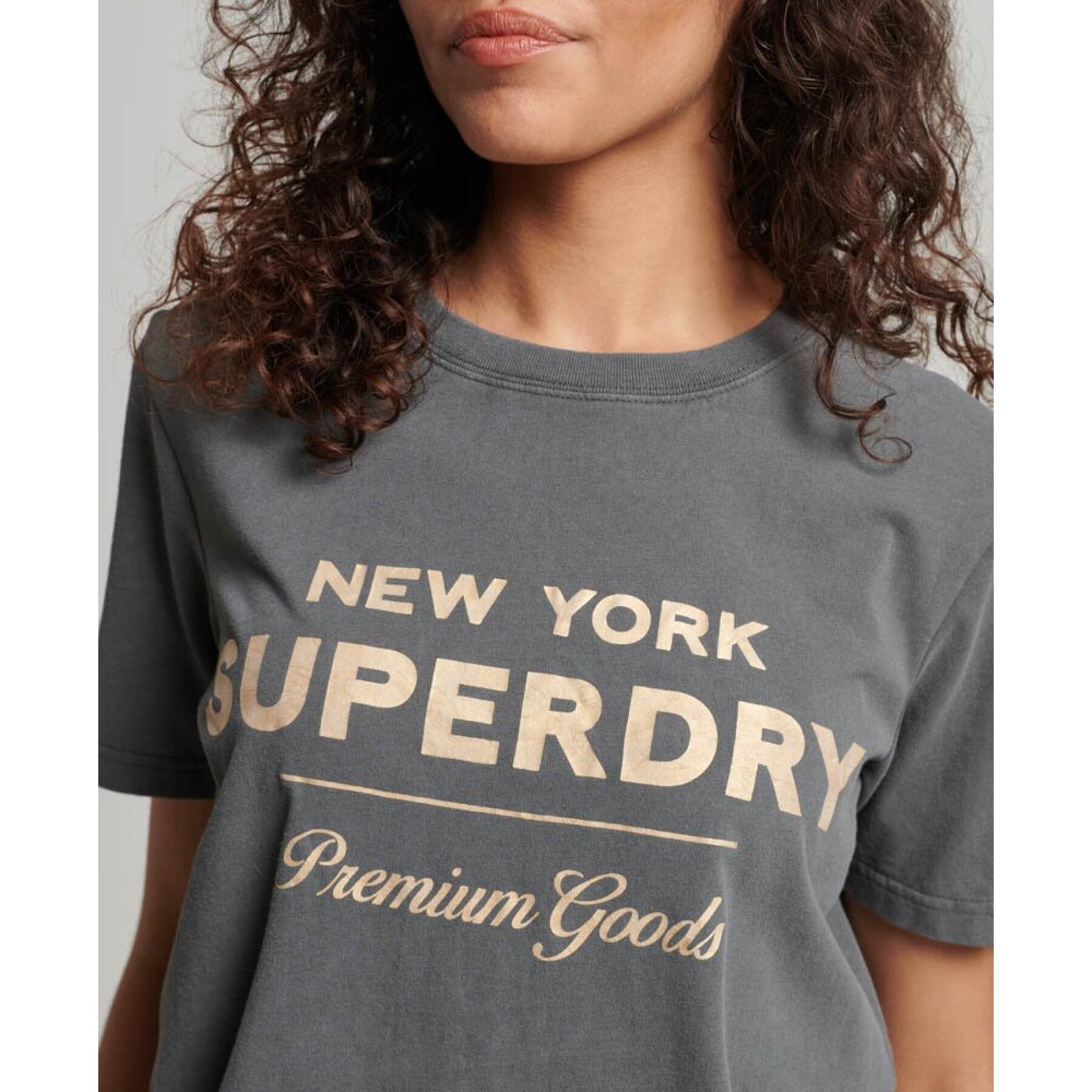 Dames-T-shirt Superdry Luxe Metallic