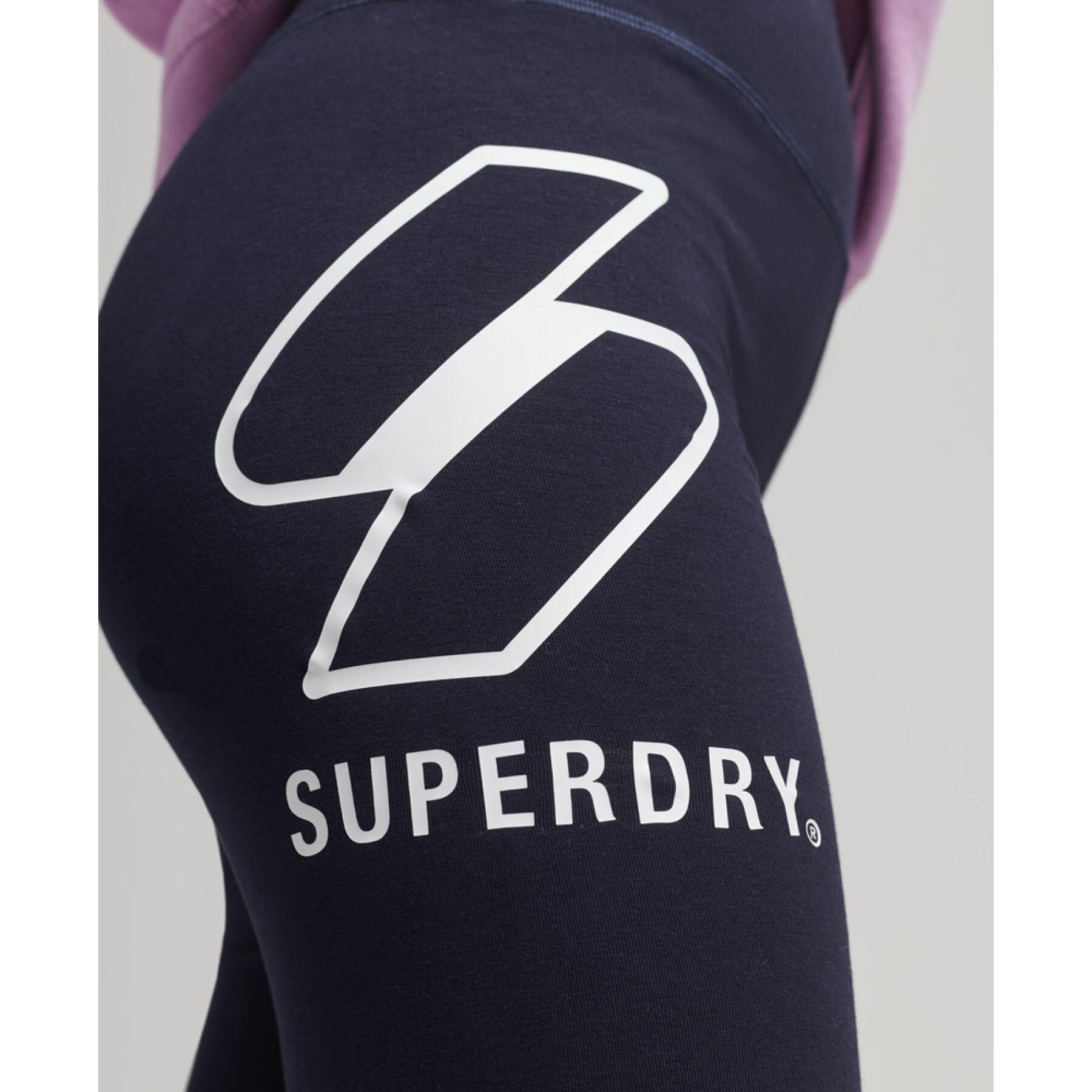 Wielershorts voor Dames Superdry Sportstyle Logo