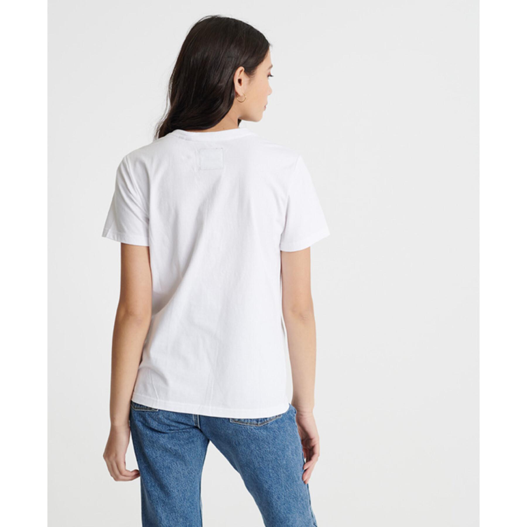 Dames-T-shirt contour Superdry Vintage Logo Pop