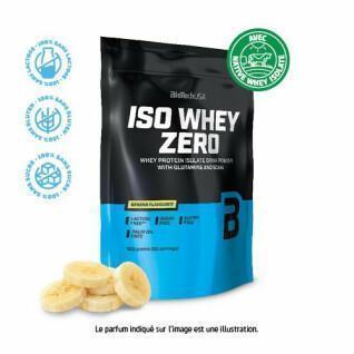 Pak van 10 zakjes proteïne Biotech USA iso whey zero lactose free - Banane - 500g