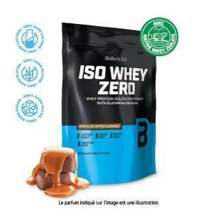 Pak van 10 zakjes proteïne Biotech USA iso whey zero lactose free - Chocolat-caramel - 500g