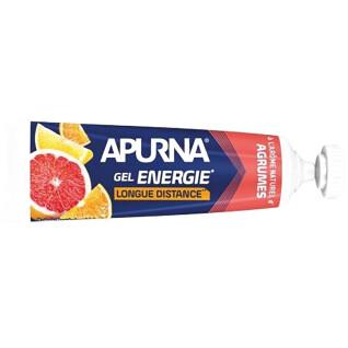 Set van 5 citrus energiegels voor lange afstanden +2u inspanning, inclusief 1 gratis gel Apurna