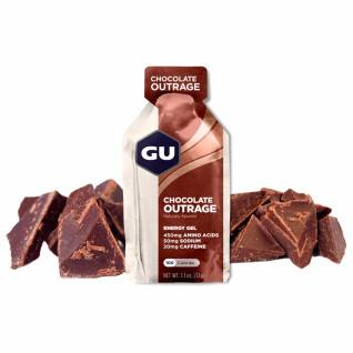Doos met 24 energiegels - intense chocolade Gu Energy