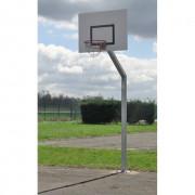 Basketbal hoepel, offset 1.20m en hoogte 2.60m, gegalvaniseerd op rechthoek Sporti France