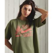 Dames-T-shirt met oversized motief Superdry Workwear